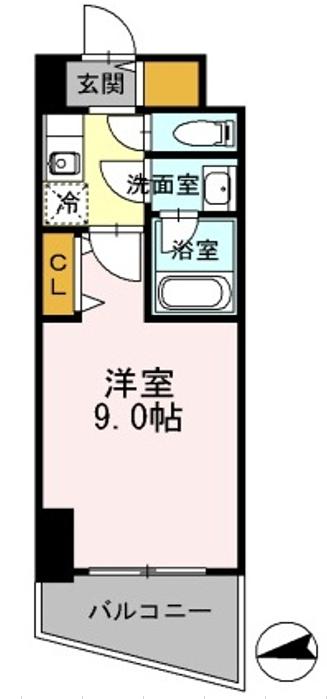 大阪市西区土佐堀のマンションの間取り