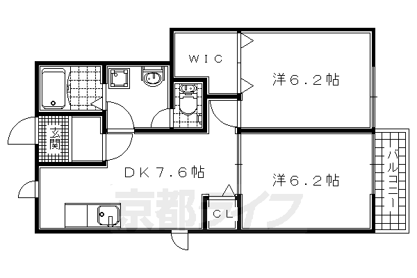 クレール（相楽郡精華町）の間取り