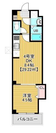 千葉市稲毛区稲毛のマンションの間取り