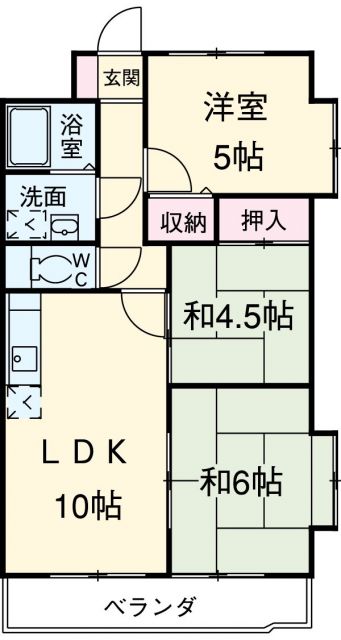 名古屋市南区元柴田東町のマンションの間取り