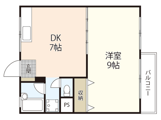 広島市西区庚午中のマンションの間取り