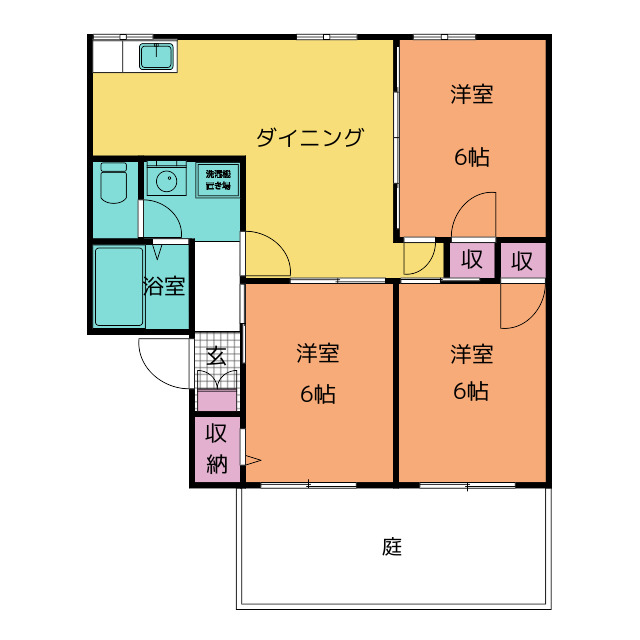 セジュール東山　Ａ棟の間取り