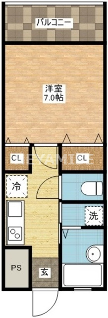 長崎市元船町のマンションの間取り