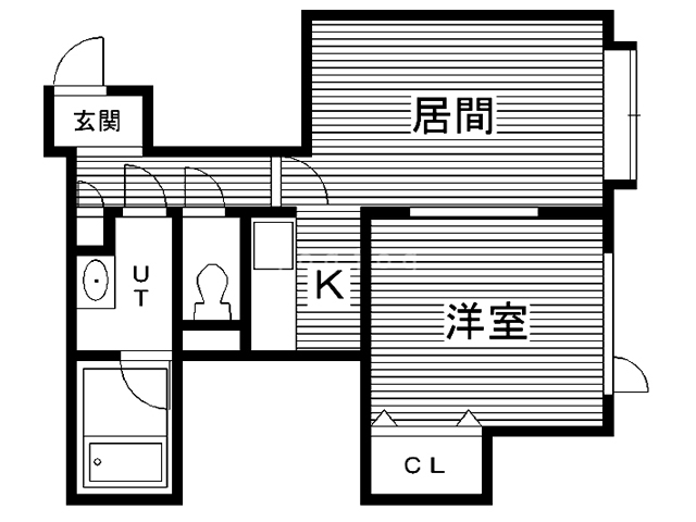 札幌市北区屯田五条のアパートの間取り