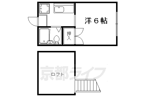 京都市右京区常盤出口町のマンションの間取り