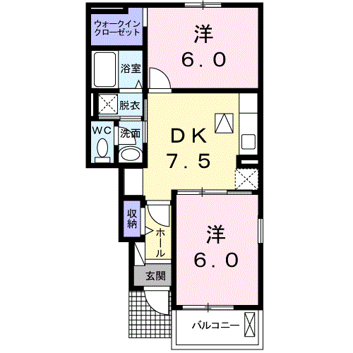 ハピネス　ミネの間取り