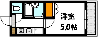 広島市南区南大河町のマンションの間取り