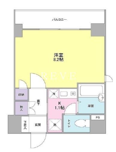 千代田区内神田のマンションの間取り