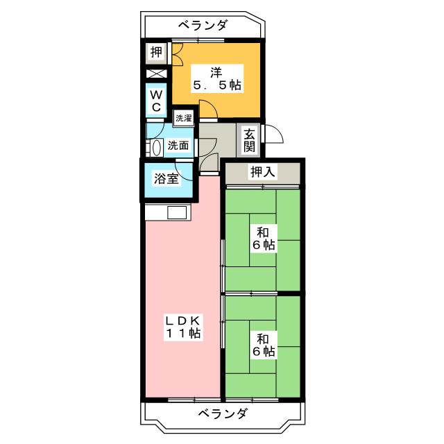 ファミール三好ヶ丘の間取り