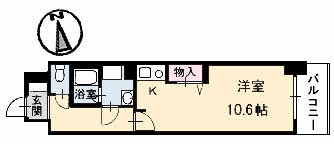 呉市三条のマンションの間取り