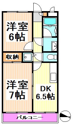 京王線 明大前駅 徒歩6分 3階建 築40年の間取り写真