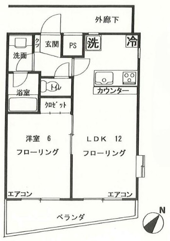 クレスト代々木の間取り写真