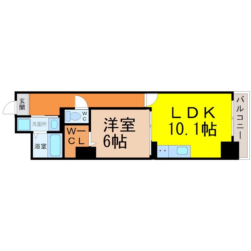 地下鉄桜通線 高岳駅 徒歩10分 7階建 築9年の間取り写真