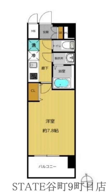 セオリー大阪EAST DOORの間取り写真