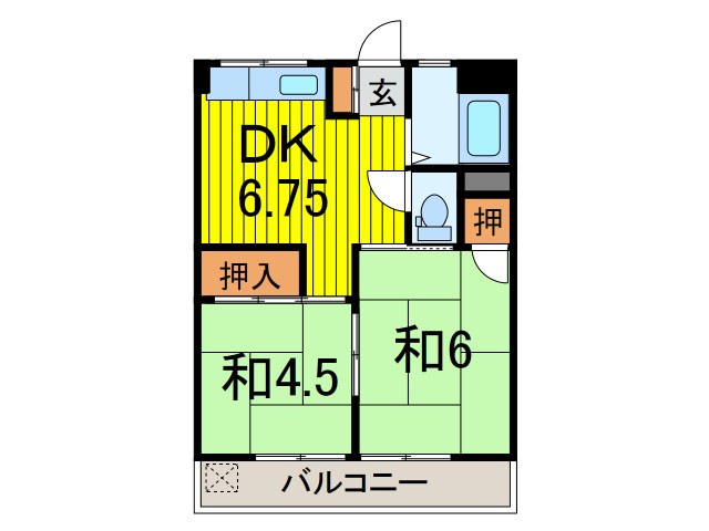 第一須賀ハイツの間取り