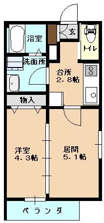 メゾン渡辺の間取り