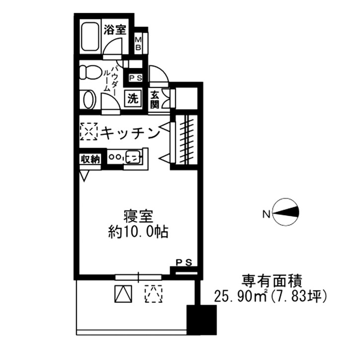 レジディア四谷三丁目の間取り