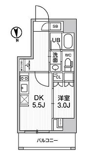 台東区小島のマンションの間取り