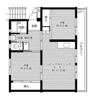 米子市永江のマンションの間取り