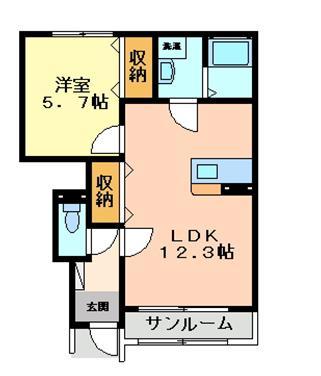 サフィーナ(1LDK)の間取り