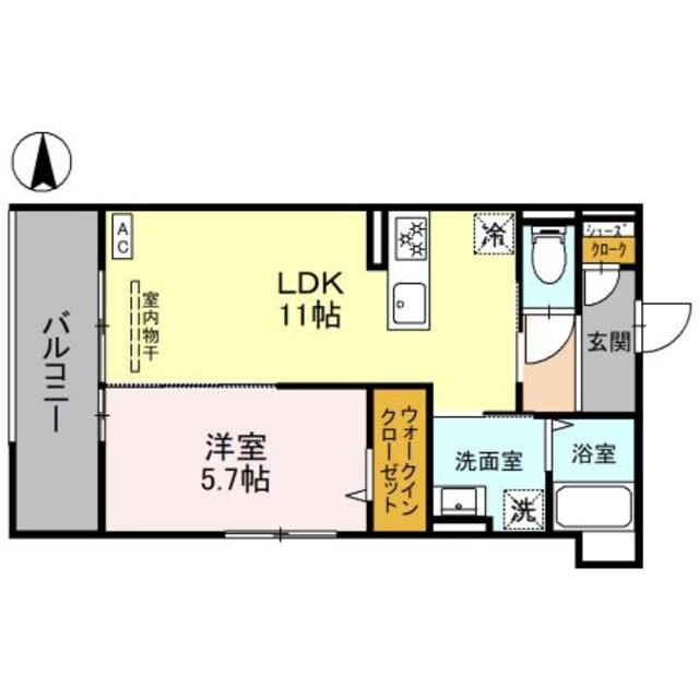 京都市伏見区両替町９丁目のアパートの間取り