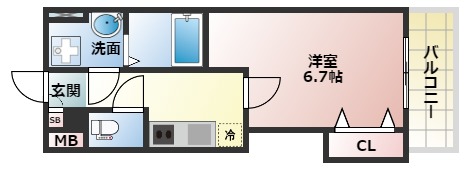 Luxe田辺の間取り