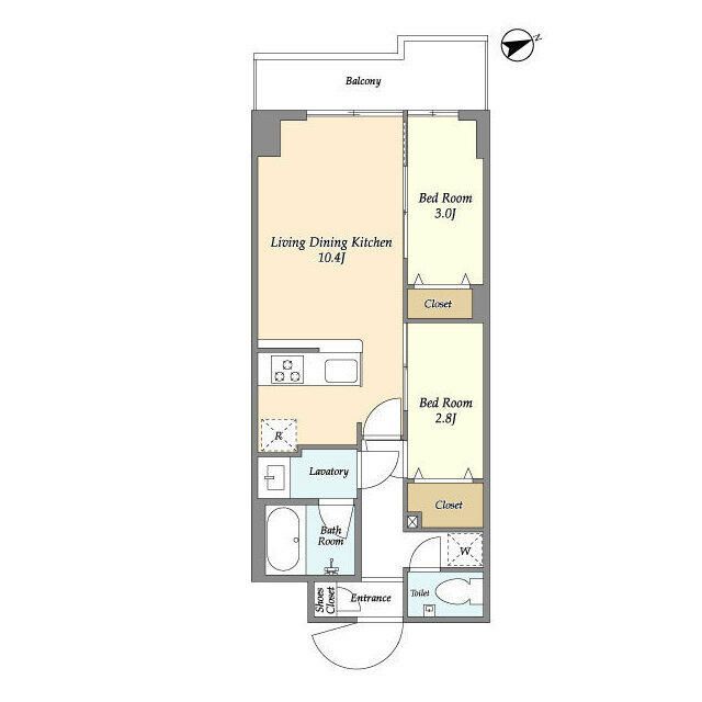 江東区亀戸のマンションの間取り