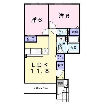 函館市戸倉町のアパートの間取り