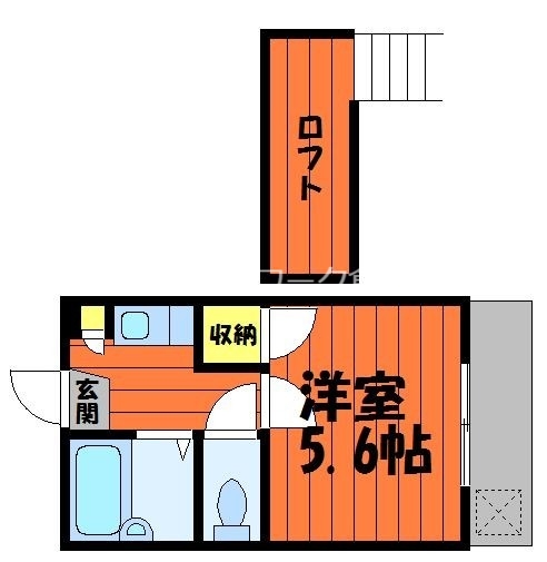 倉敷市中島のアパートの間取り