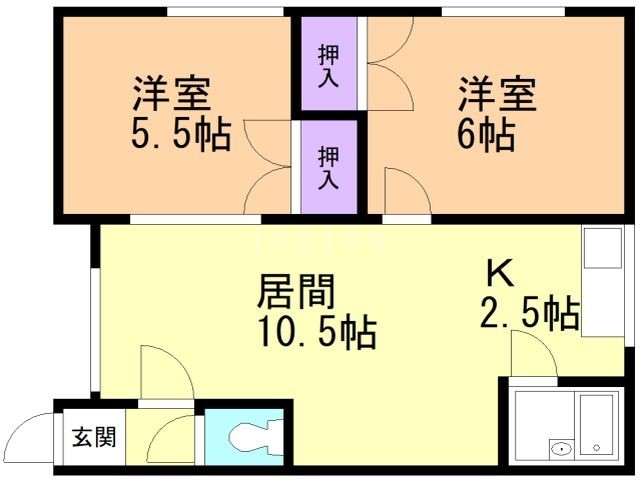 フラワーハイツの間取り