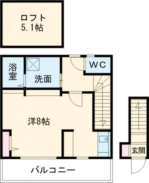 堺市西区鶴田町のアパートの間取り