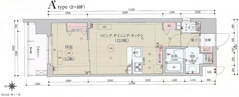 ベラジオ雅び京都三条通の間取り