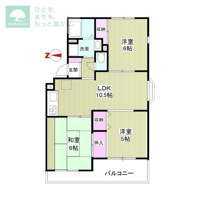 船橋市上山町のマンションの間取り