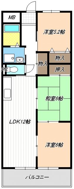 陽明ハイツの間取り