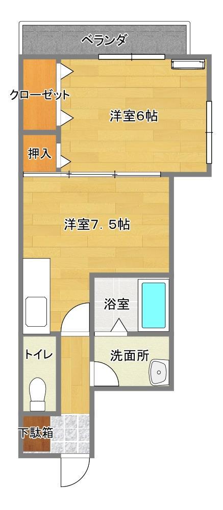 つる駅前ハイツの間取り