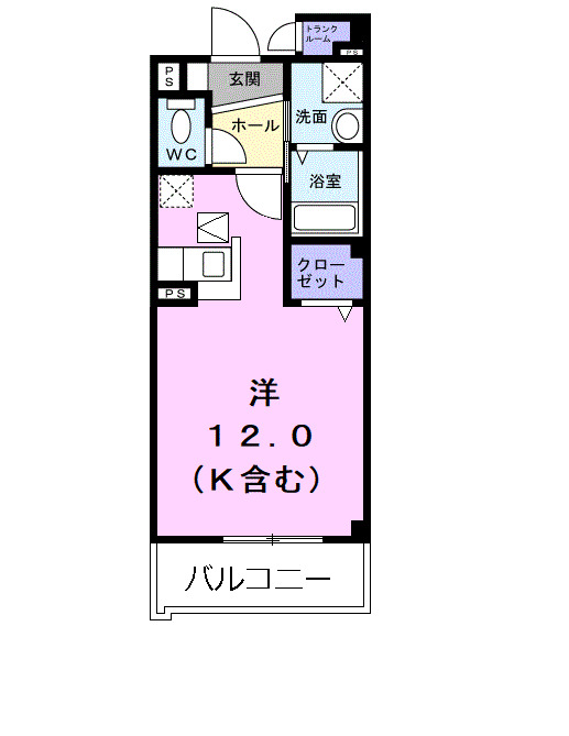 【サンリッツ高宮Cの間取り】