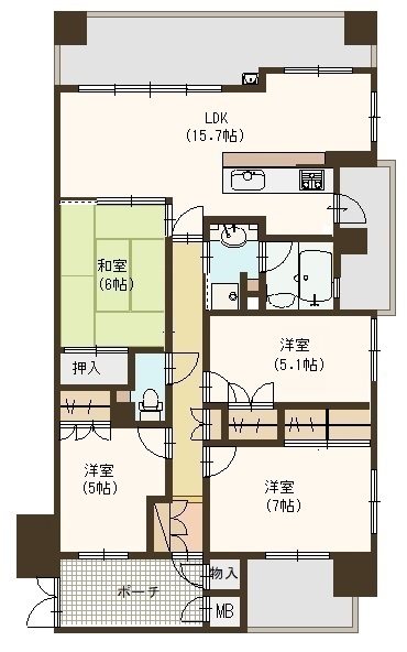 グラン ブルー野洲IIの間取り