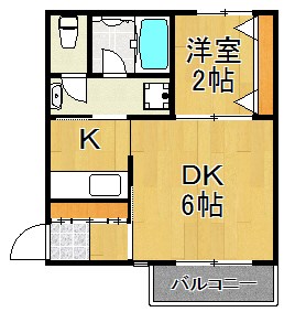 横浜市鶴見区鶴見中央のマンションの間取り