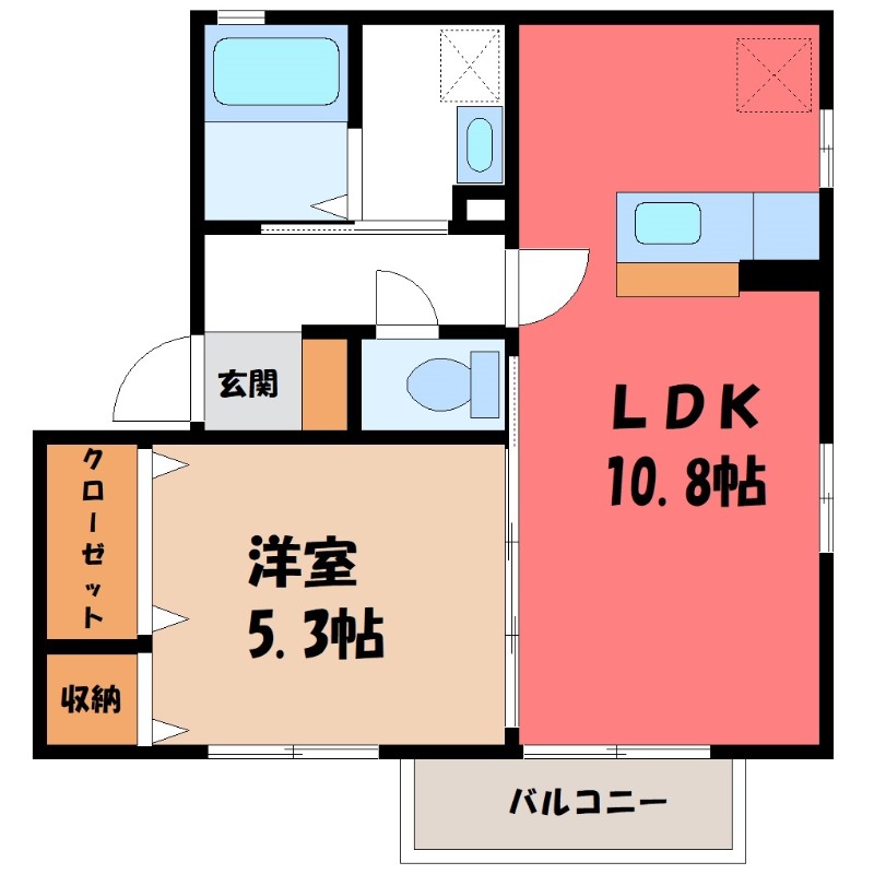 グランメール桜町 Dの間取り