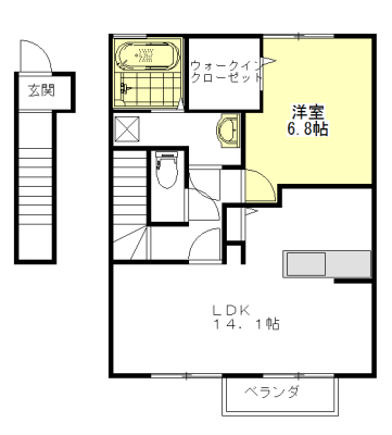 グレイスアベニュー一身田Ａの間取り