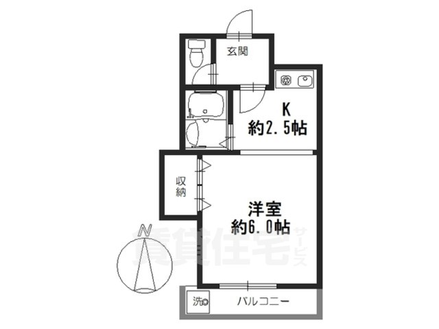 東大阪市横小路町のマンションの間取り