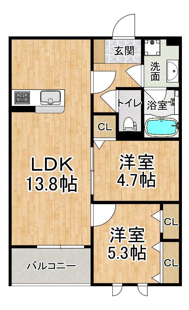 クレアトゥールの間取り