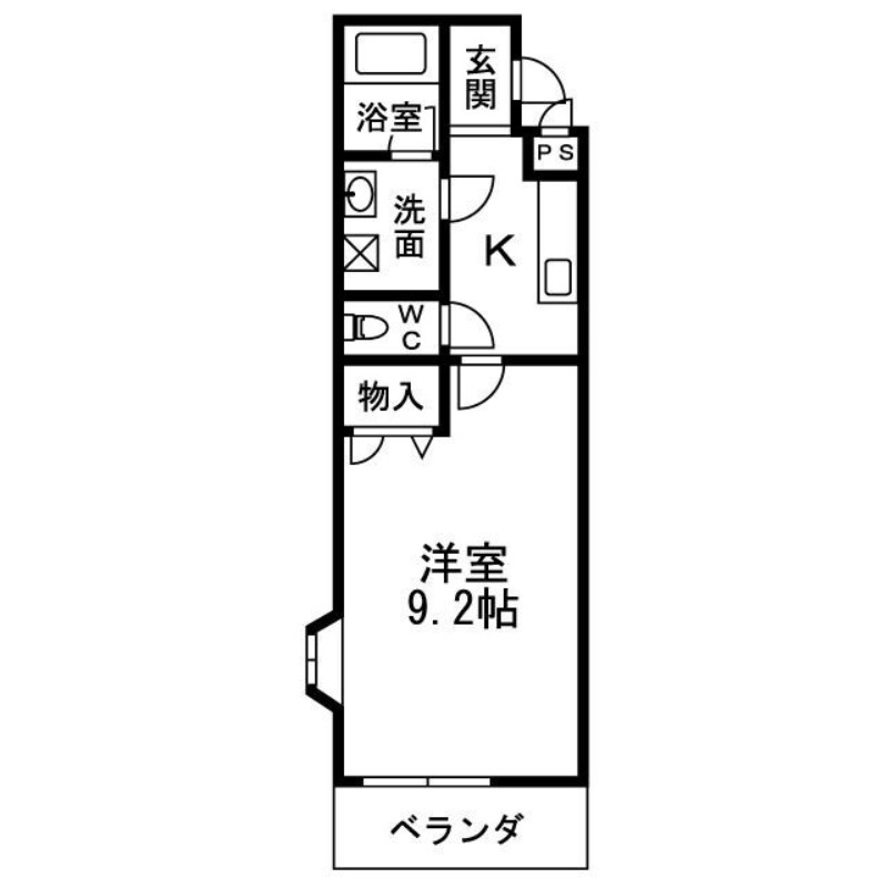 大阪狭山市東野西のアパートの間取り