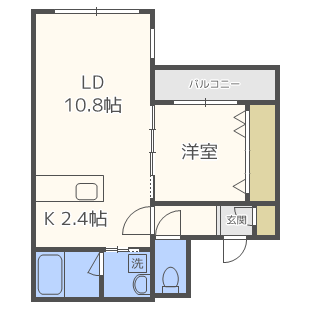 【札幌市中央区南十六条西のマンションの間取り】