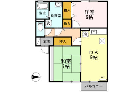 セジュール新横江の間取り