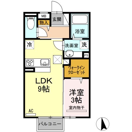 ロイジェントパークス広野　Ｆの間取り