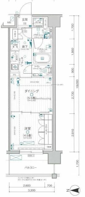 足立区西新井本町のマンションの間取り