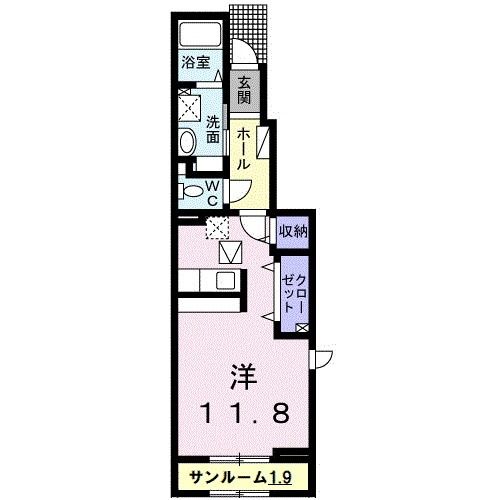 角田市角田のアパートの間取り