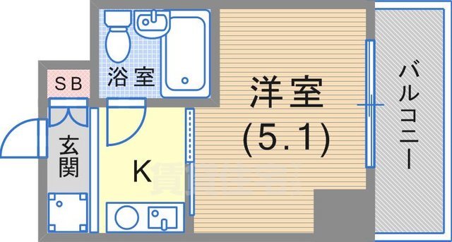 ライオンズマンション三宮の間取り
