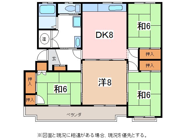 レインボーハウス波田IIの間取り